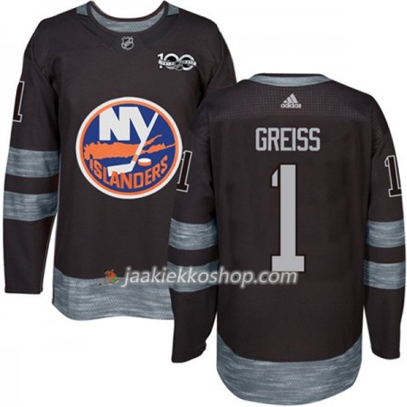 Miehille NHL New York Islanders Pelipaita Thomas Greiss 1 1917-2017 100th Anniversary Adidas Musta Authentic